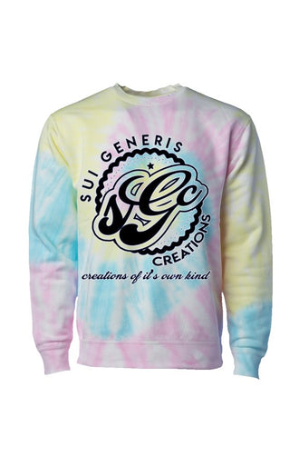 Tie Dye Sunset Swirl Crew Neck